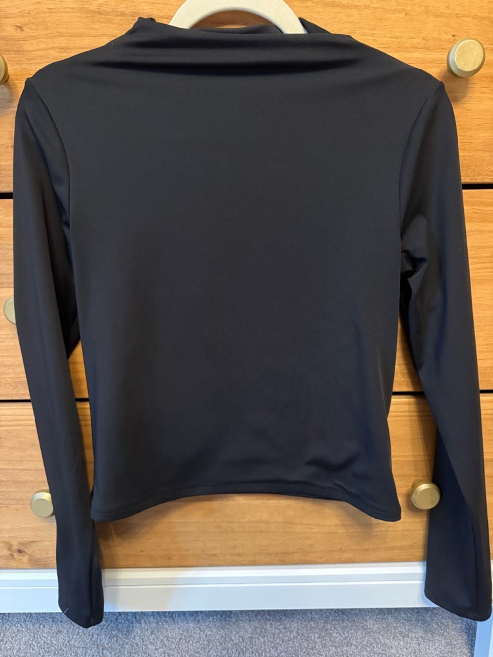 Express Black Long Sleeve Body Contour Top